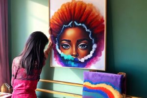 Painting on velvet fabric
